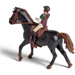 Cavalier avec cheval noir