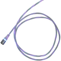 Câble de charge lumineux 3 en 1 Lightning/USB-C/Micro USB