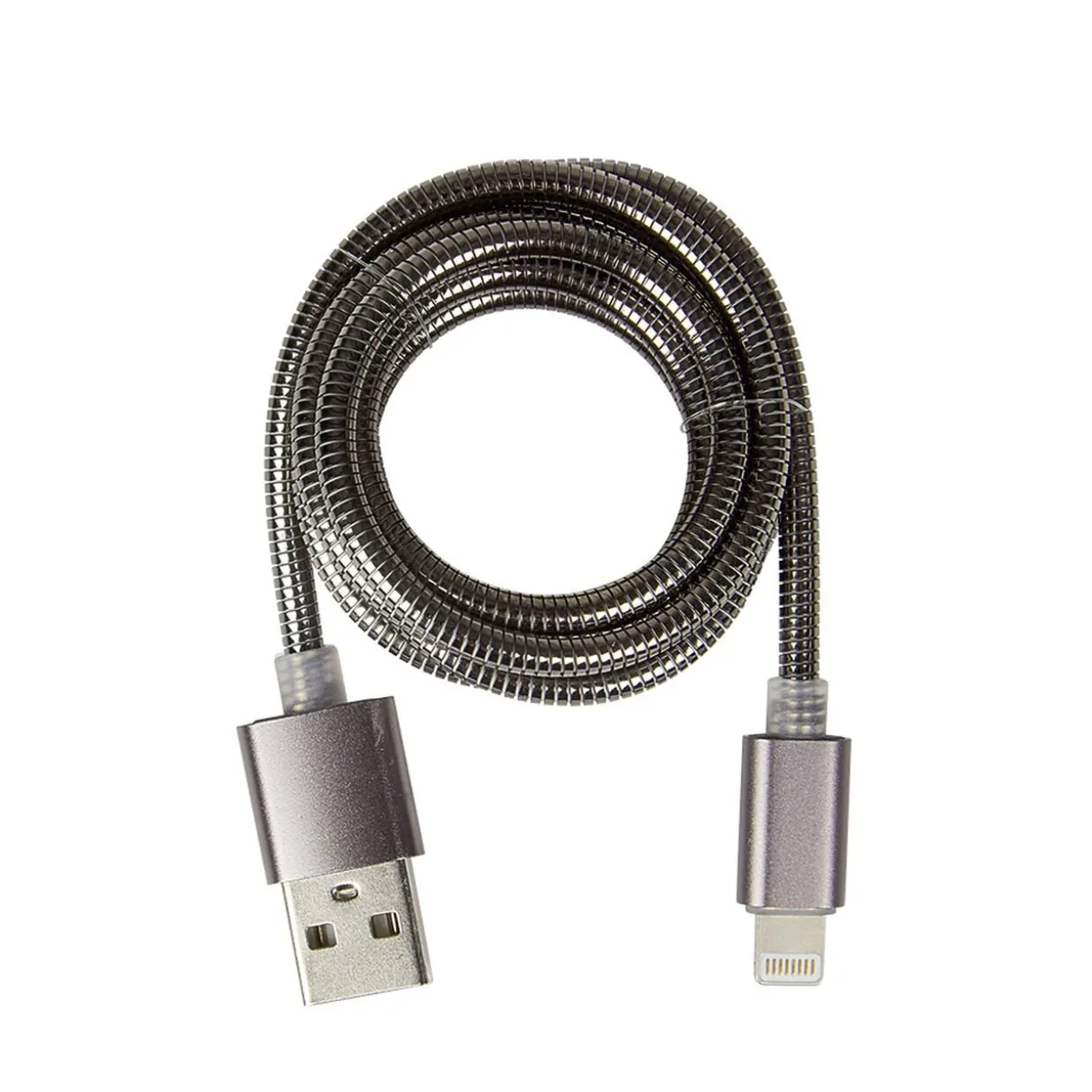 Câble Lightining métal Noir charge rapide pour iPhone et iPad