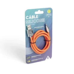 Câble lightning 1m en silicone