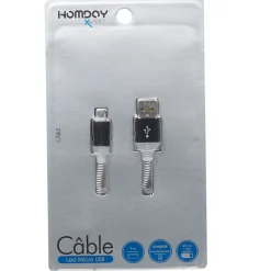 Câble lumineux compatible smartphone Android