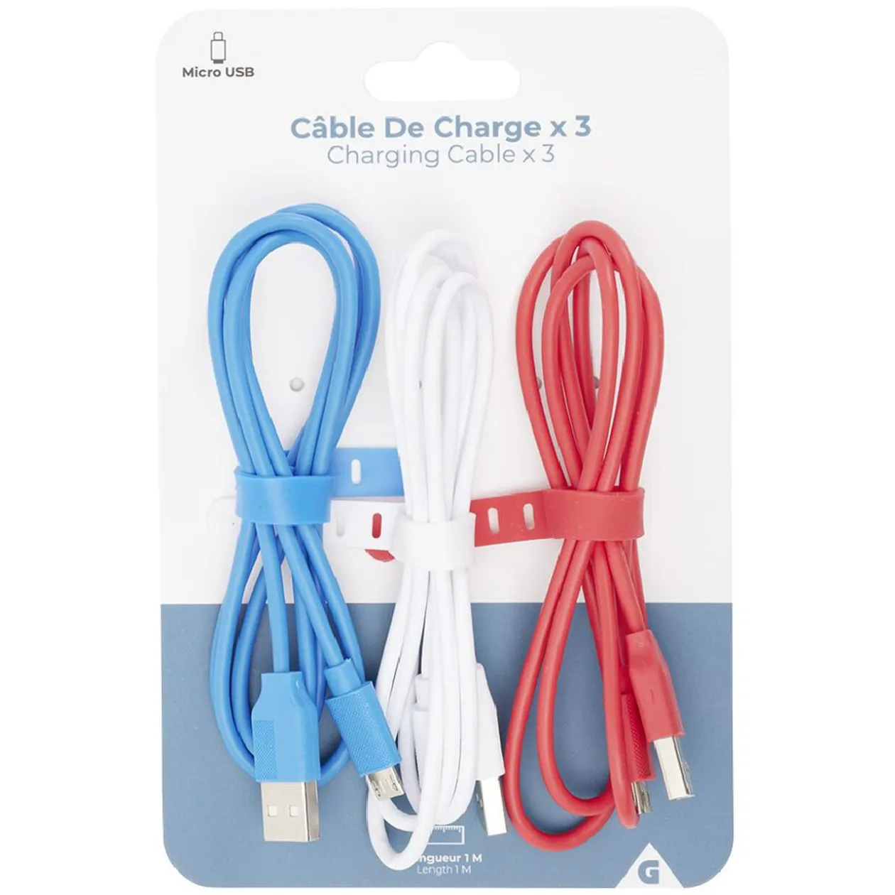 Câble micro USB 1 m x3
