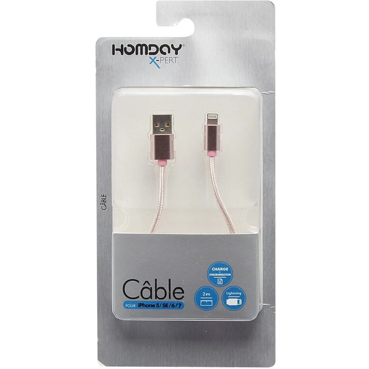 Câble rose pour Iphone