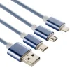 Câble USB 3 en 1 avec connecteurs USB-C/micro USB/Lightning