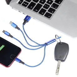 Câble USB 3 en 1 porte clés