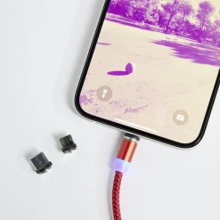 Câble USB magnétique 3en1 USB-C microUSB lightning 1m