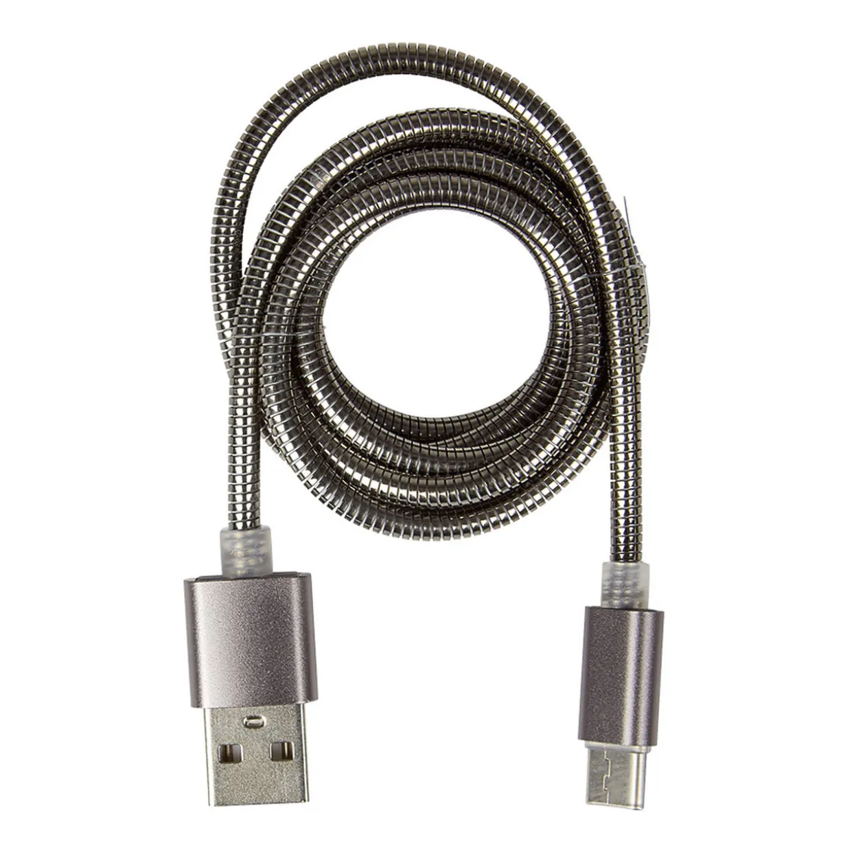 Câble USB vers USB C métal Noir charge rapide