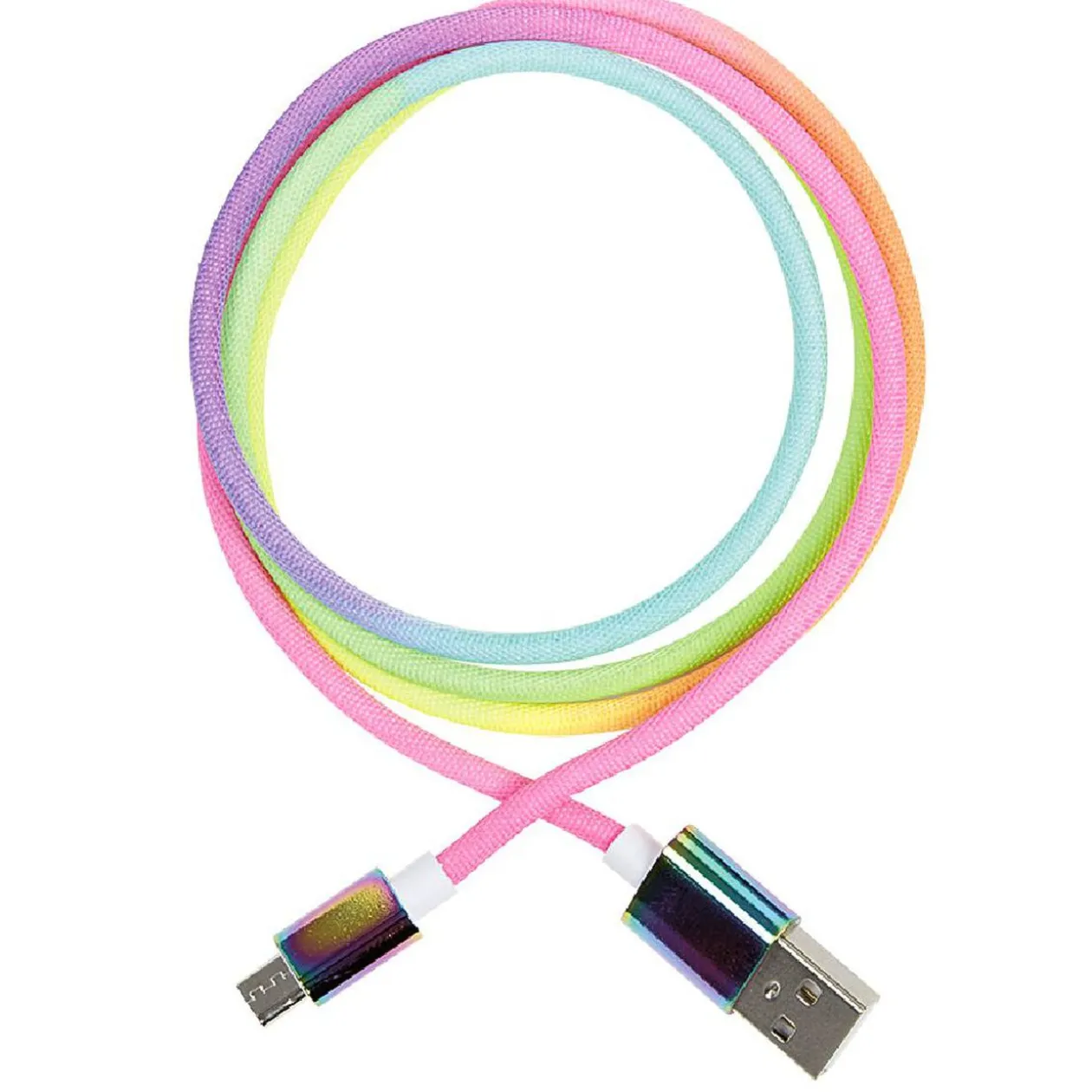 Câble USB-C multicolore charge et transfert de données