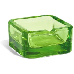 Cendrier carré en verre coloré