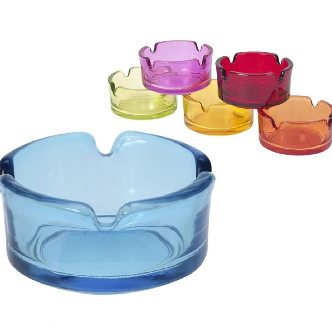 Cendrier en verre coloré