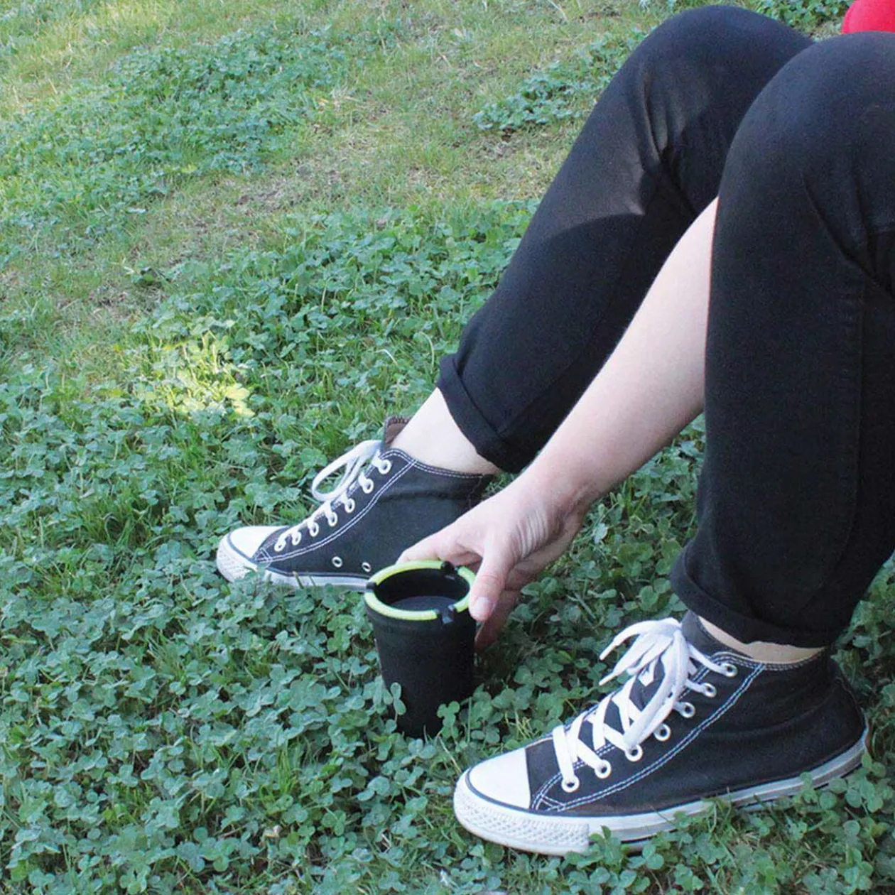 Cendrier portable bandes phosphorescentes