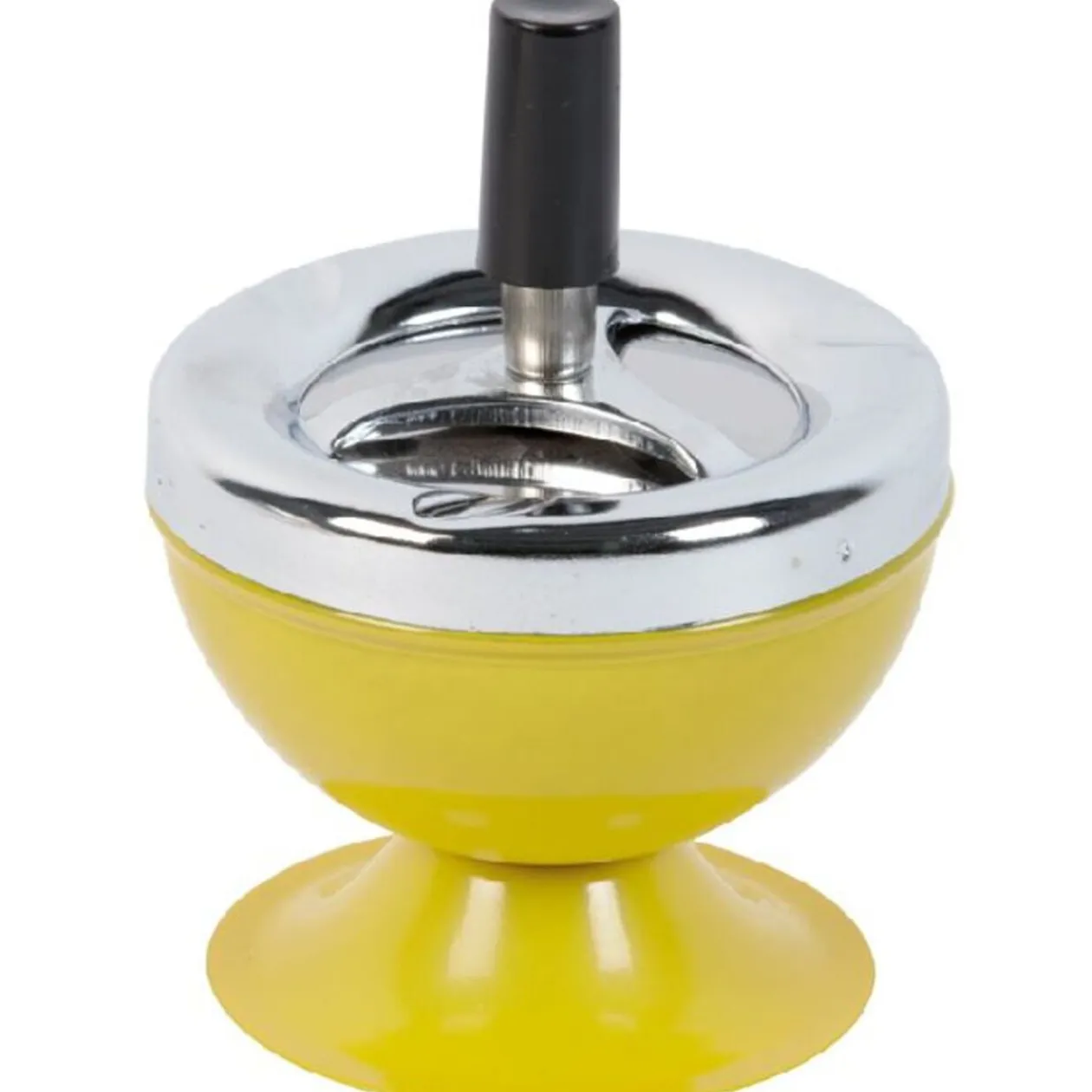 Cendrier poussoir jaune