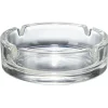 Cendrier rond en verre transparent