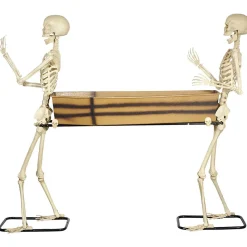 Cercueil XXL maintenu par 2 squelettes L175xl45xH150cm