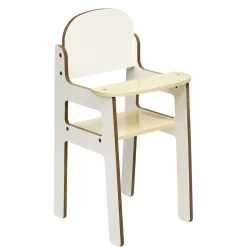 Chaise haute en bois pour poupon