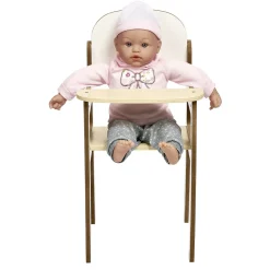 Chaise haute en bois pour poupon