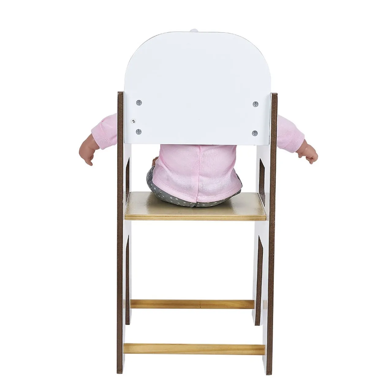 Chaise haute en bois pour poupon