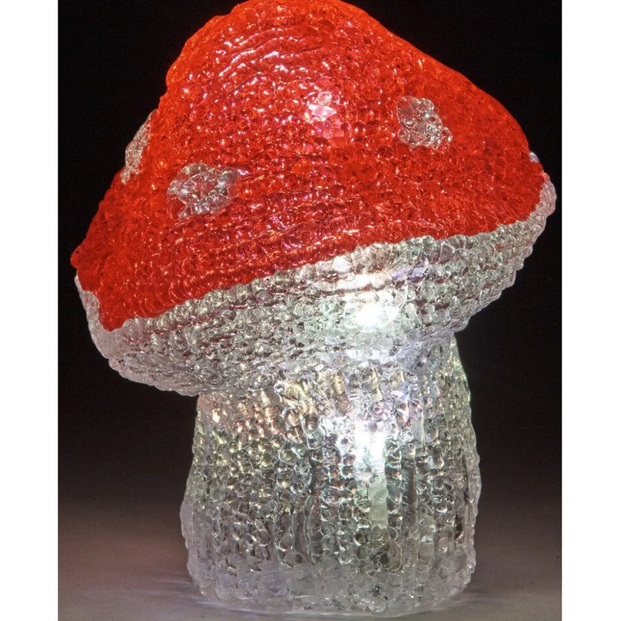 Champignon lumineux multicolore h. 14 cm