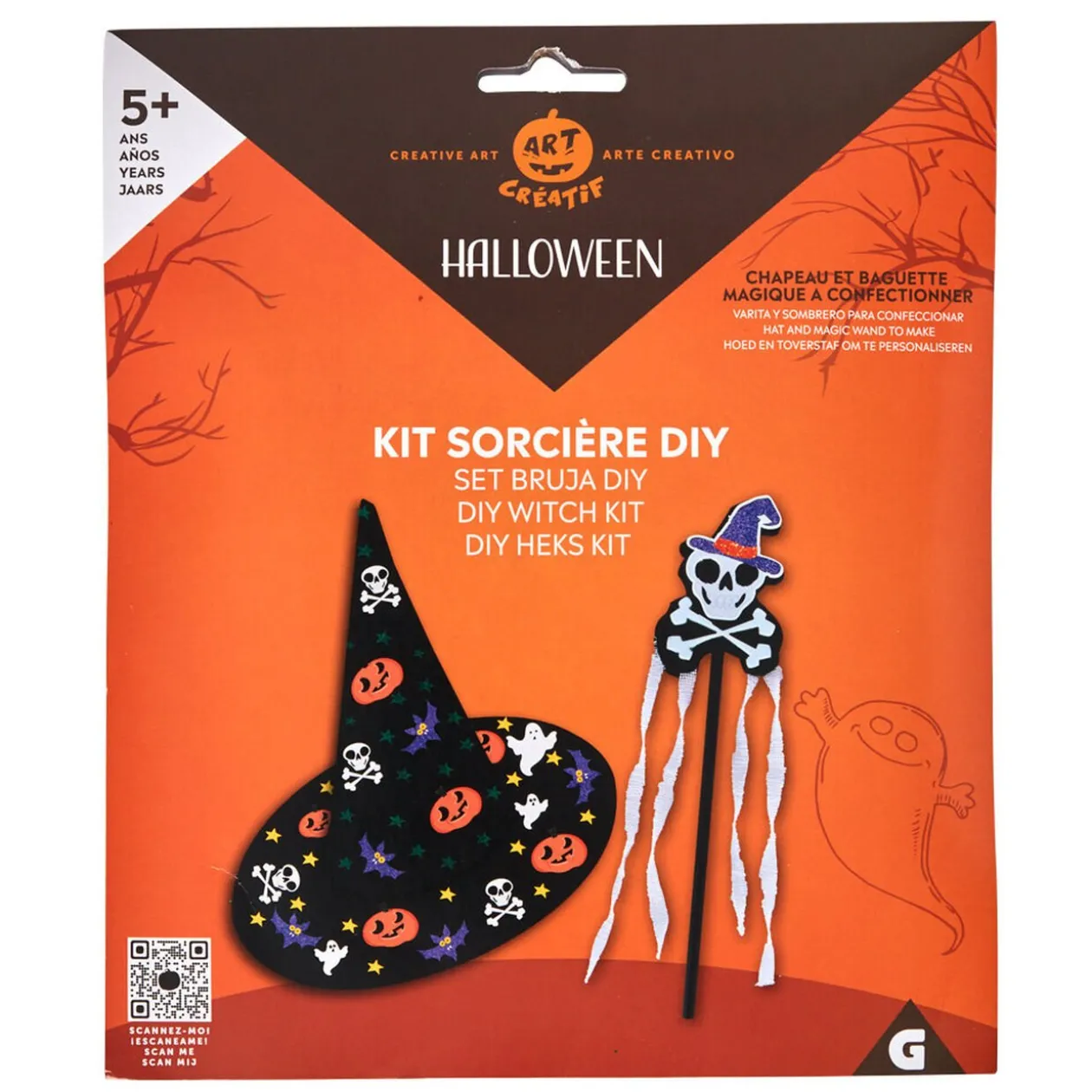 Chapeau de sorcière et baguette magique à créer Halloween