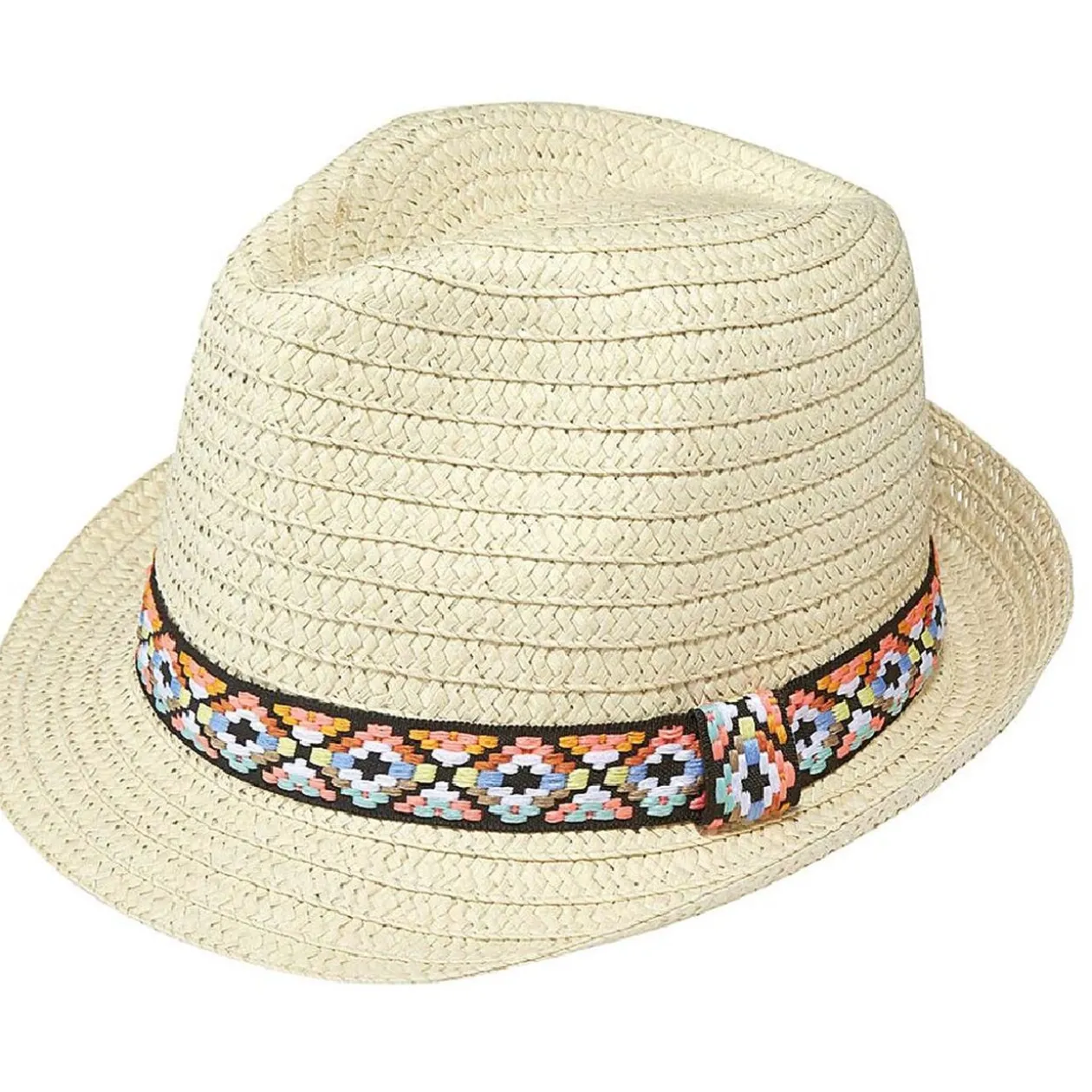 Chapeau été beige avec ruban