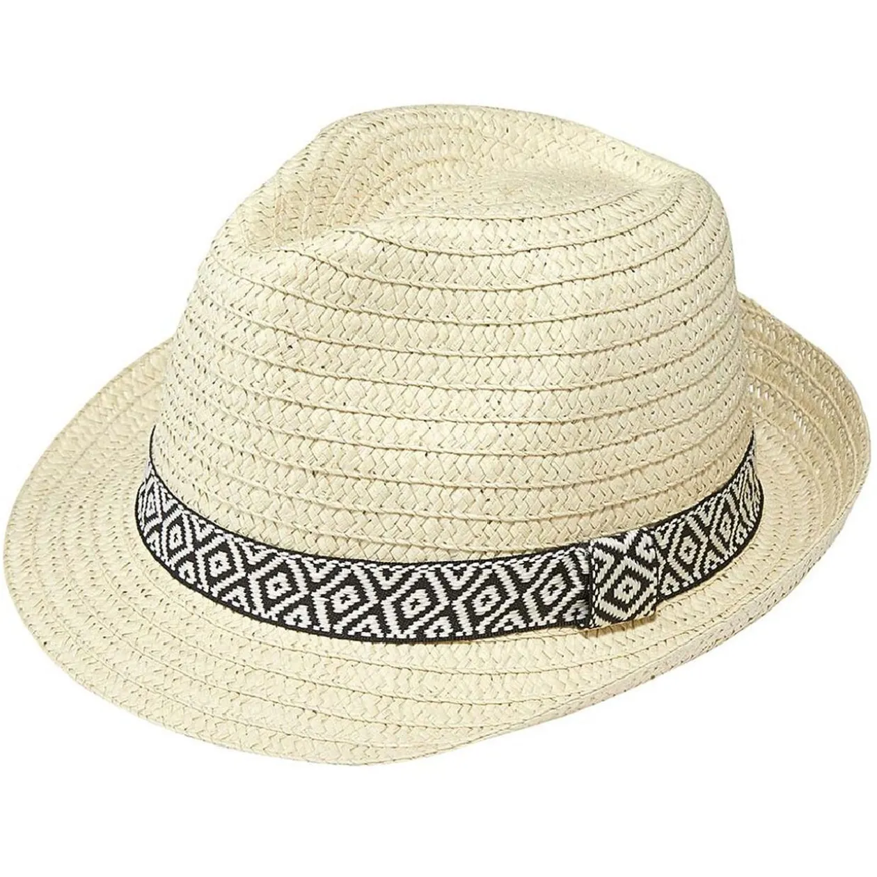 Chapeau été beige avec ruban