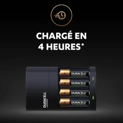 Chargeur pour 4 piles Duracell AA/AAA 4H