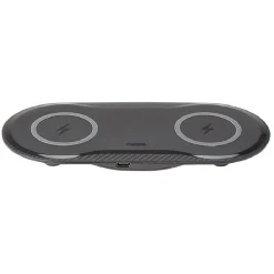 Chargeur sans fil double noir