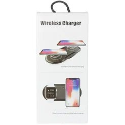 Chargeur sans fil double noir