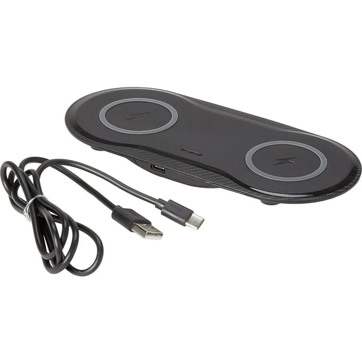 Chargeur sans fil double noir