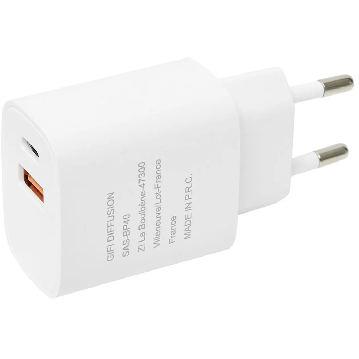 Chargeur USBC USB blanc
