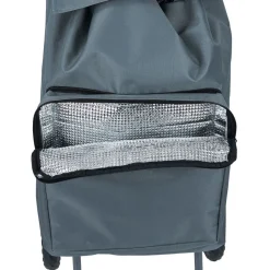 Chariot de course avec poche fraîcheur et 6 roues - 35xH.95cm