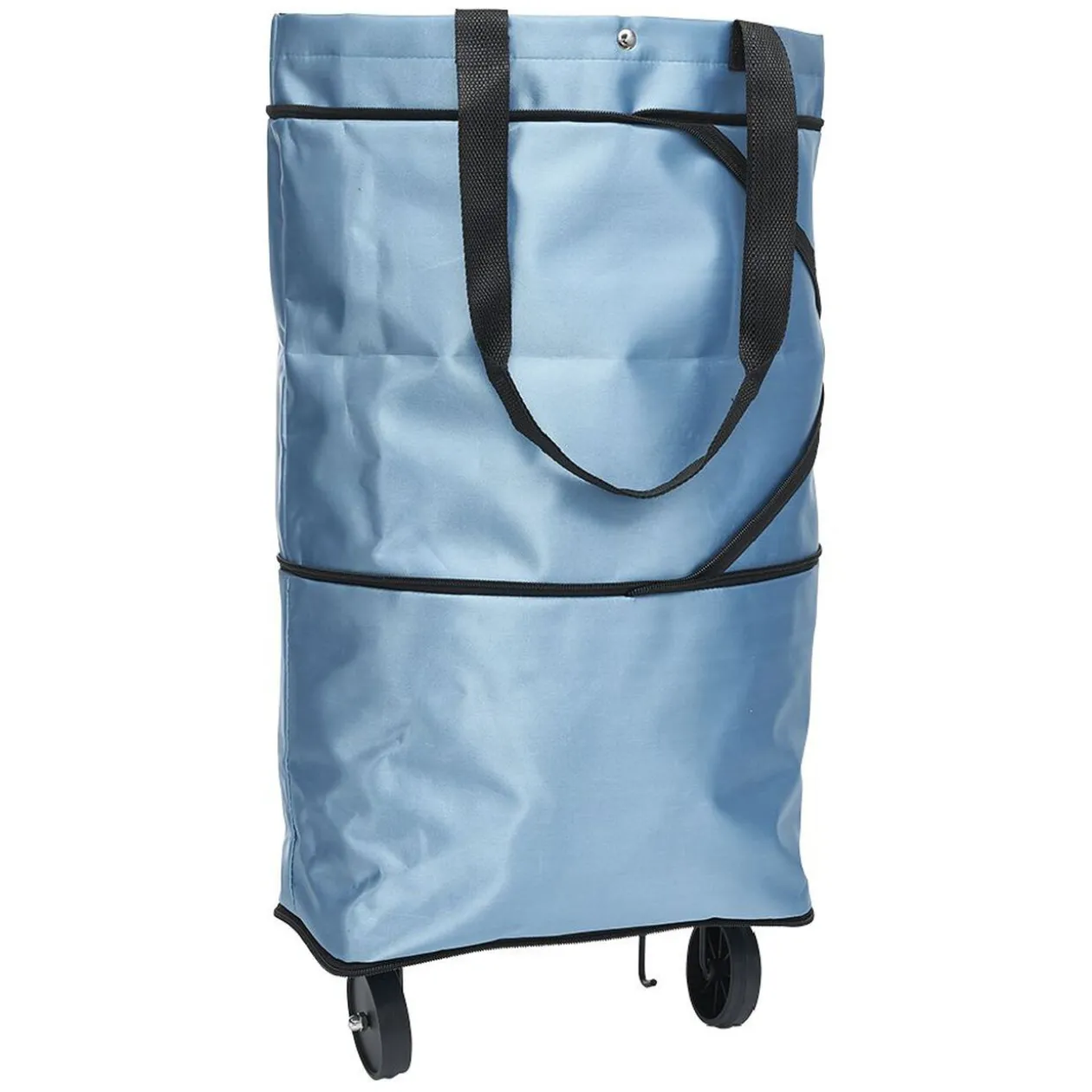 Chariot de course cabas 2-en-1 bleu