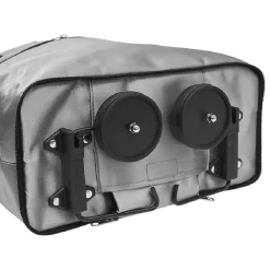 Chariot de course cabas 2-en-1 gris