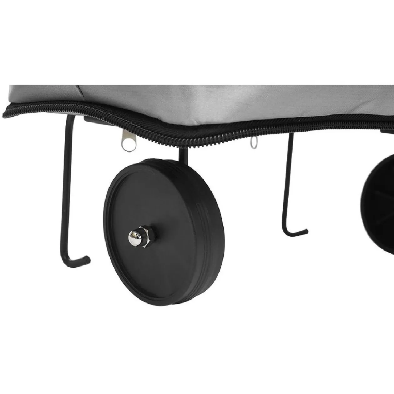 Chariot de course cabas 2-en-1 gris