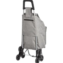 Chariot de course isotherme à roulette gris