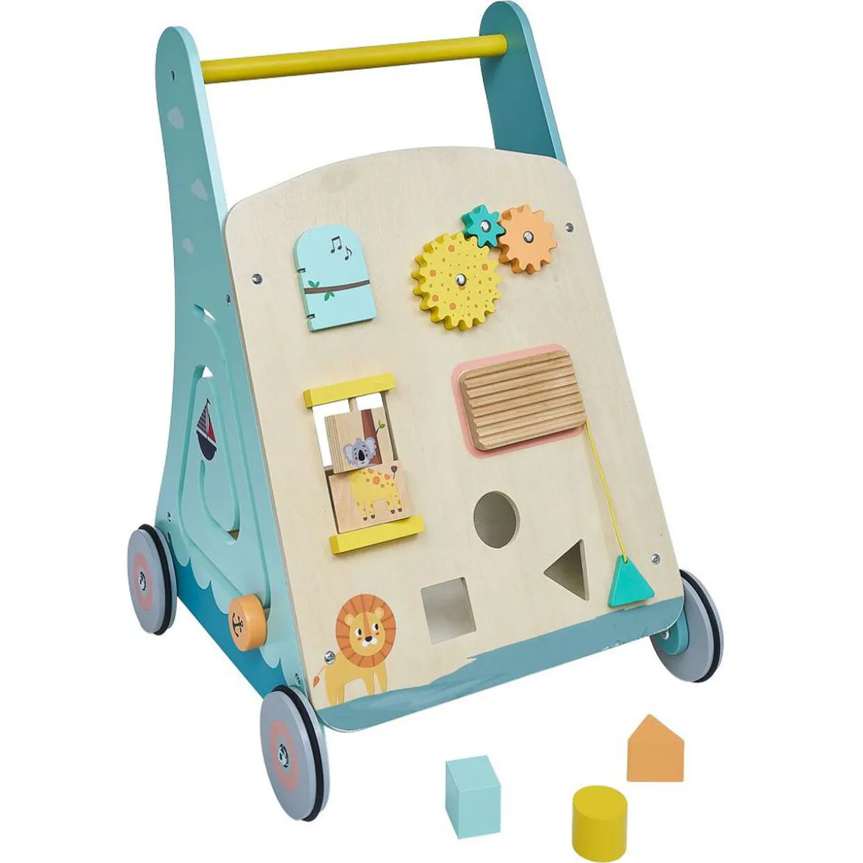 Chariot de marche 7-en-1 en bois