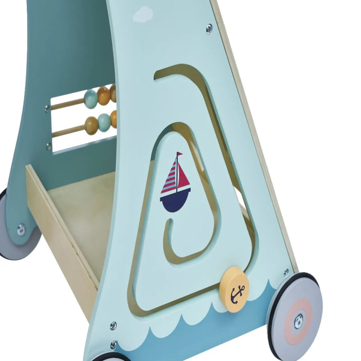 Chariot de marche 7-en-1 en bois