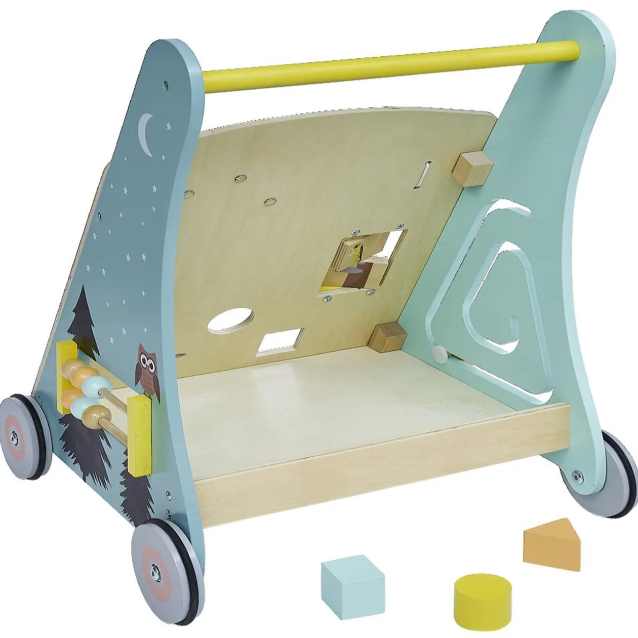 Chariot de marche 7-en-1 en bois