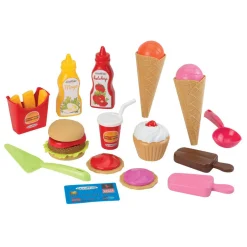 Chariot foodtruck Ecoiffier 29 pièces