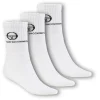 Chaussette de sport Sergio Tacchini coton blanc x3