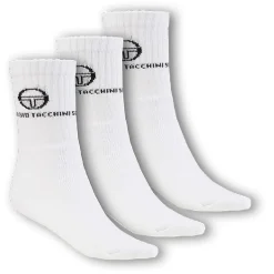 Chaussette de sport Sergio Tacchini coton blanc x3