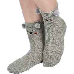 Chaussette doudou suspension cadeau ours
