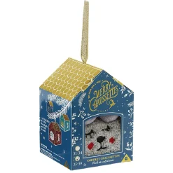 Chaussette doudou suspension cadeau ours