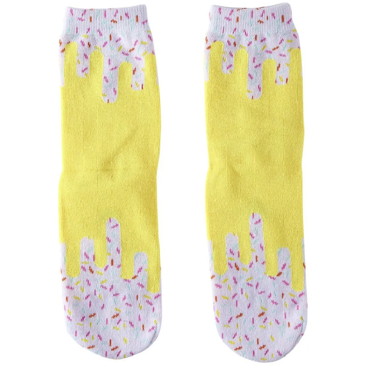 Chaussette fantaisie jaune