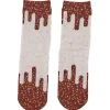 Chaussette fantaisie marron