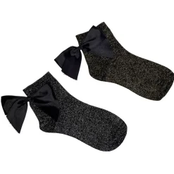 Chaussette femme paillettes et noeuds