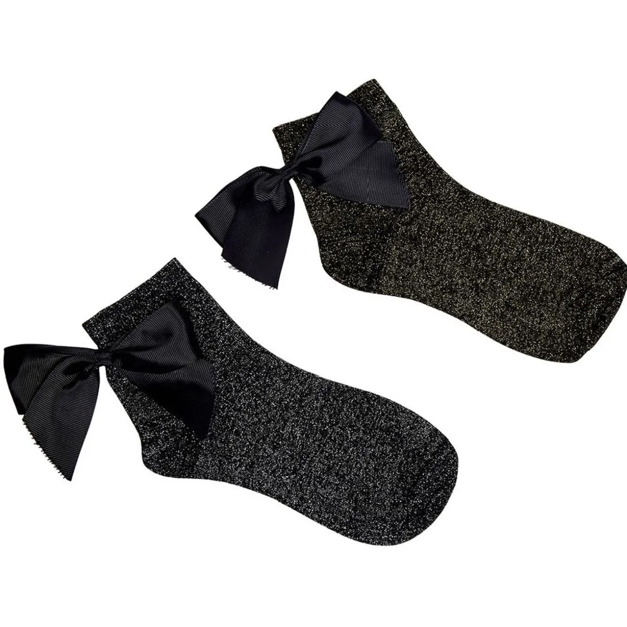 Chaussette femme paillettes et noeuds