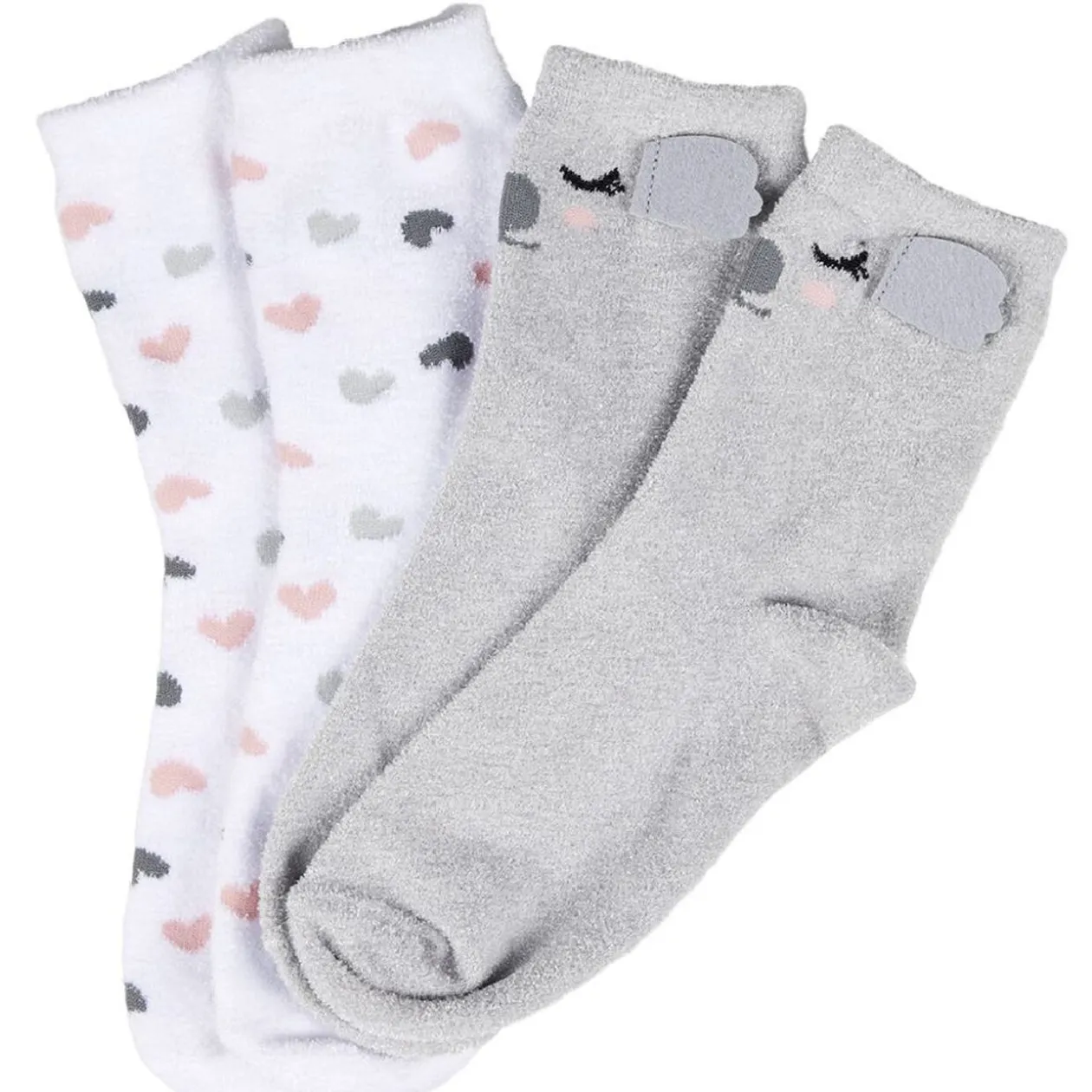 Chaussette épaisse adulte design koala gris x2