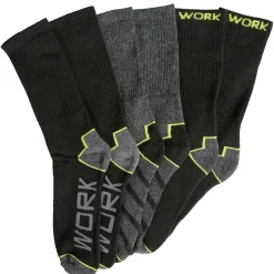 Chaussettes de travail x3 homme noir