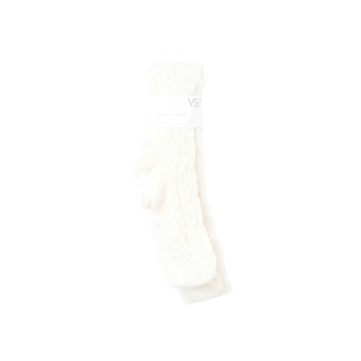Chaussettes hautes style tricot femme grises ou blanches